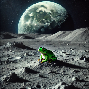 Frog on the moon